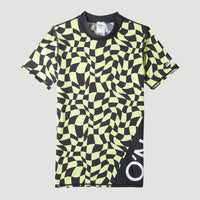 Crazy Shortsleeve-Schwimmshirt | Sunny Lime Colour Block