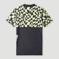 Crazy Shortsleeve-Schwimmshirt | Sunny Lime Colour Block