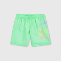 Circle Surfer 14'' Badehose | Neon Green Circle Surfer Gradient Panel