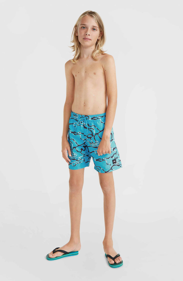 Jack O'Neill Cali Crazy 14'' Badehose | Light Blue Ocean View