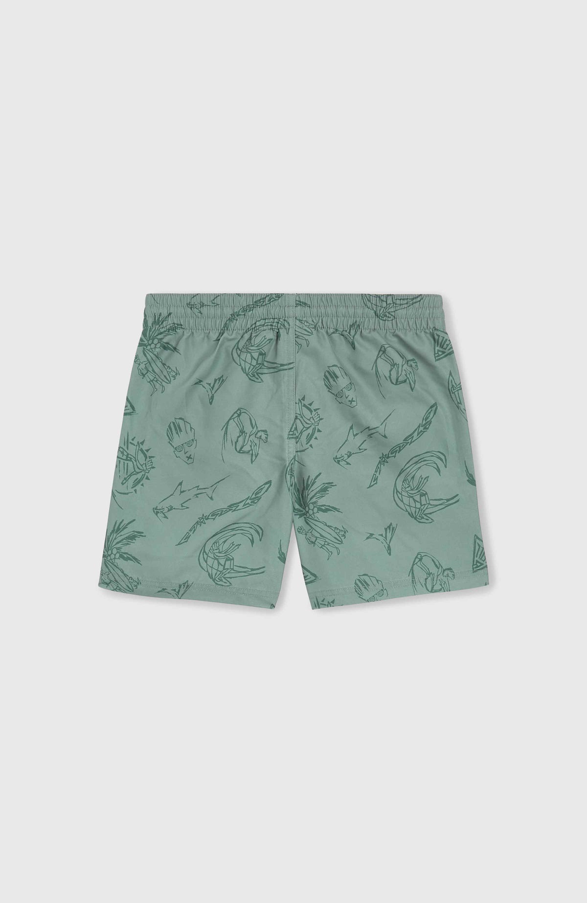 Mix and Match Cali Print 13'' Badehose | Green Vintage Surfer