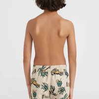 Mix and Match Cali Print 13'' Badehose | Beige Venice Beach