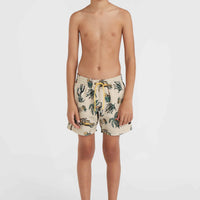 Mix and Match Cali Print 13'' Badehose | Beige Venice Beach