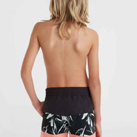 Mix and Match Cali Block 13'' Badehose | Black/White Tonal Tropicana