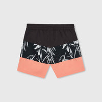 Mix and Match Cali Block 13'' Badehose | Black/White Tonal Tropicana