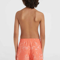 Mix and Match Cali Floral 14'' Badehose | Living Coral Tonal Tropicana