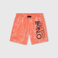 Mix and Match Cali Floral 14'' Badehose | Living Coral Tonal Tropicana