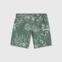 Mix and Match Cali Floral 14'' Badehose | Green Tonal Tropicana