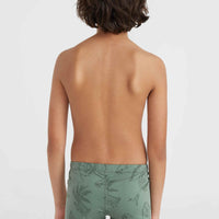 Mix and Match Crazy 8'' Racer Badehose | Green Vintage Surfer