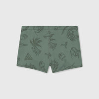 Mix and Match Crazy 8'' Racer Badehose | Green Vintage Surfer