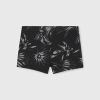 Mix and Match Crazy 8'' Racer Badehose | Black Tonal Tropican