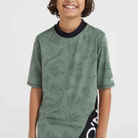 Mix and Match Crazy Shortsleeve-Schwimmshirt | Green Vintage Surfer