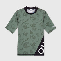 Mix and Match Crazy Shortsleeve-Schwimmshirt | Green Vintage Surfer