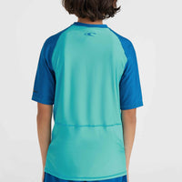 Essentials Cali Shortsleeve-Schwimmshirt | Neon Blue