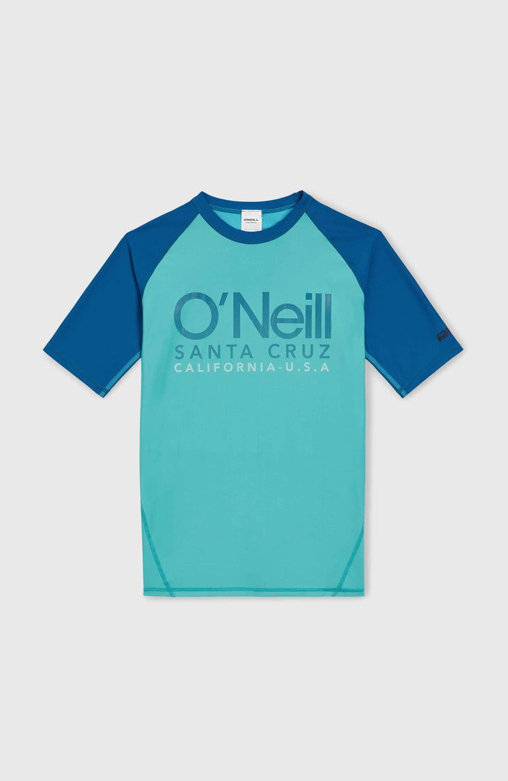 Essentials Cali Shortsleeve-Schwimmshirt | Neon Blue