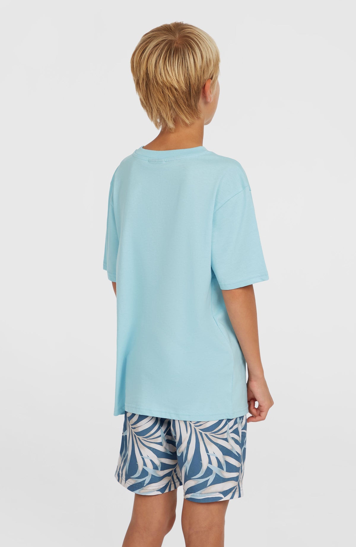 Cali 14'' Badehose | Blue Dipped Leaves