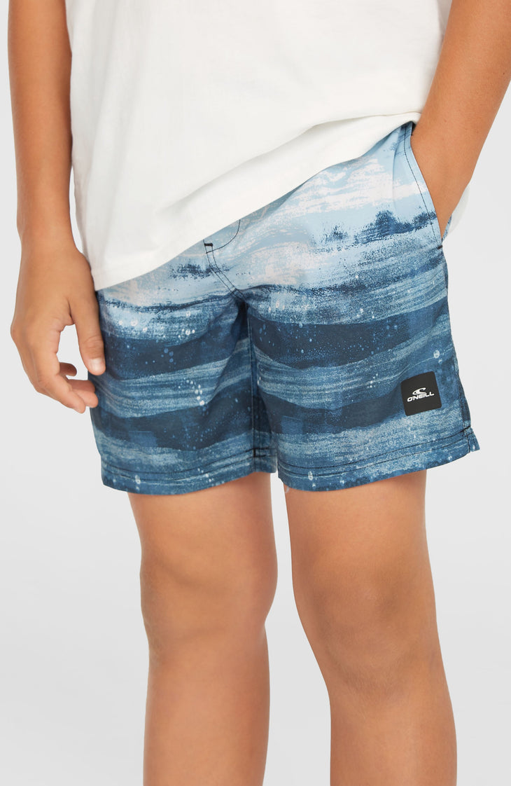 Cali Gradient 14'' Badehose | Blue Melted Stripe Boys