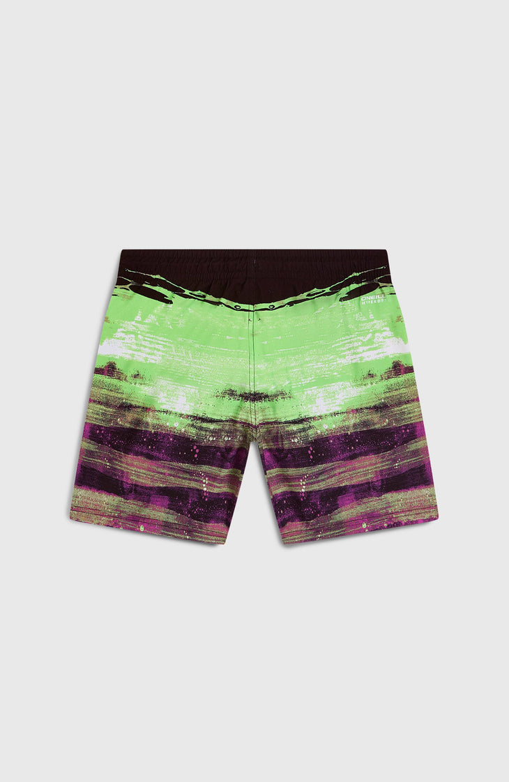Cali Gradient 14'' Badehose | Black Melted Stripe Boys