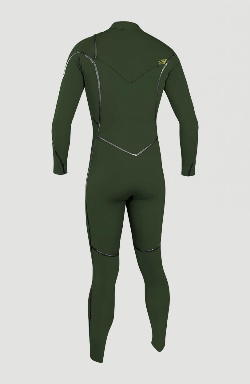 Psycho One Chest Zip 4/3mm Full Wetsuit | DG Dark Green