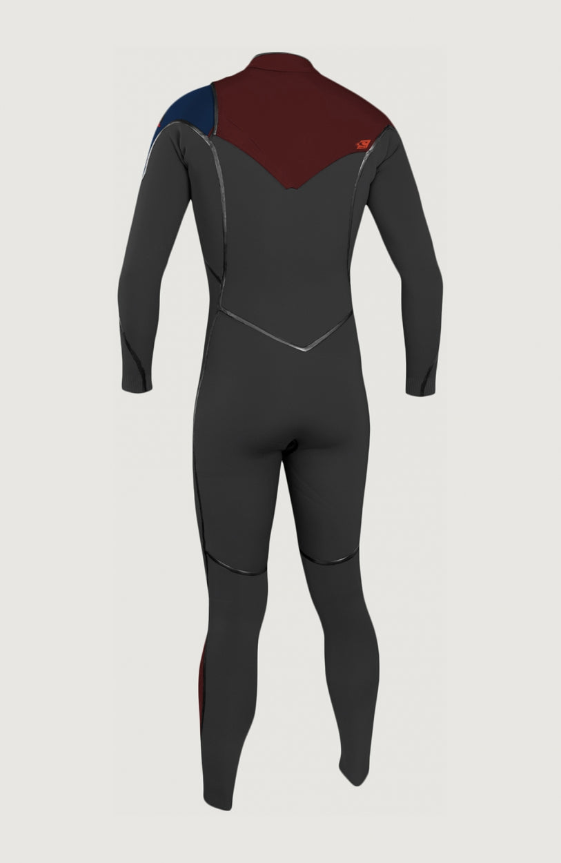 Psycho One Chest Zip 4/3mm Full Wetsuit | RE Red