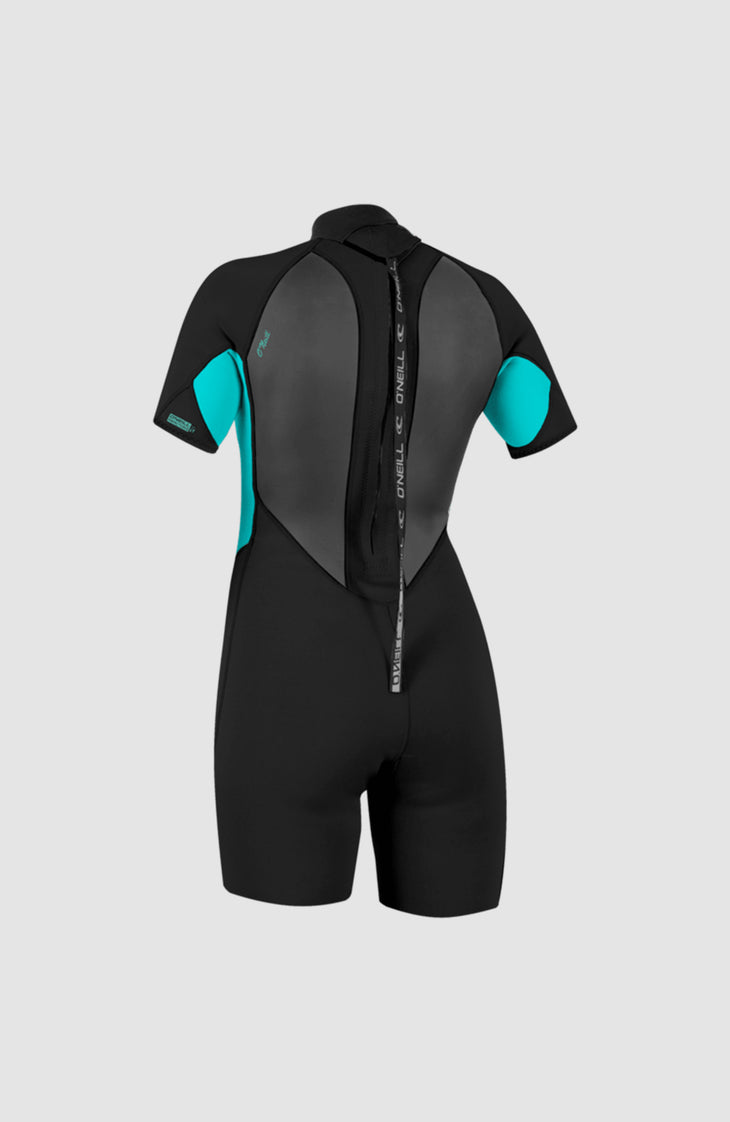 Reactor-2 2mm Back Zip Short Sleeve Spring Wetsuit | BLK/LTAQUA