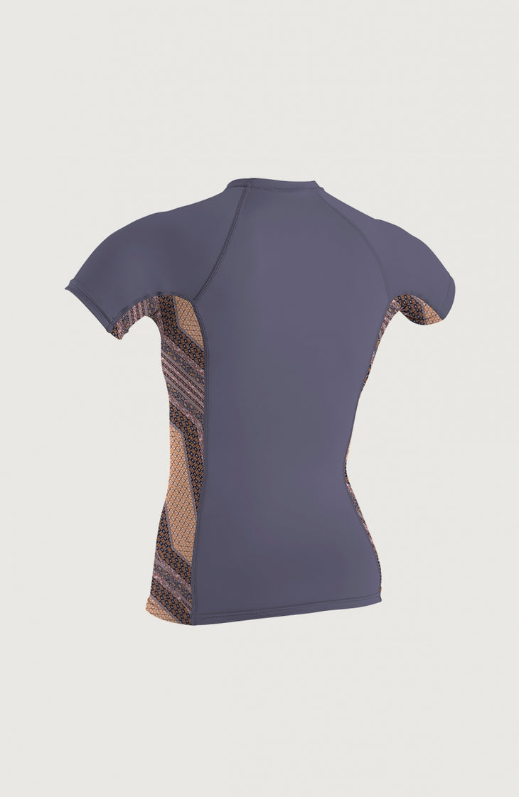 Skins Side Print Short Sleeve Rash Guard Womens | Light Blue