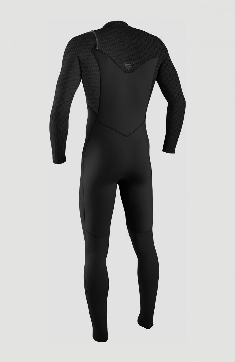 Hyperfreak Plus 4/3mm Chest Zip Full Wetsuit | BLACK/BLACK