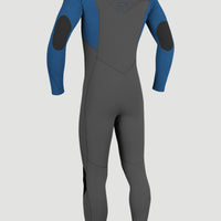 Hyperfreak 4/3mm+ Chest Zip Full Wetsuit | GRAPHITE/SMOKE/BALI BLUE