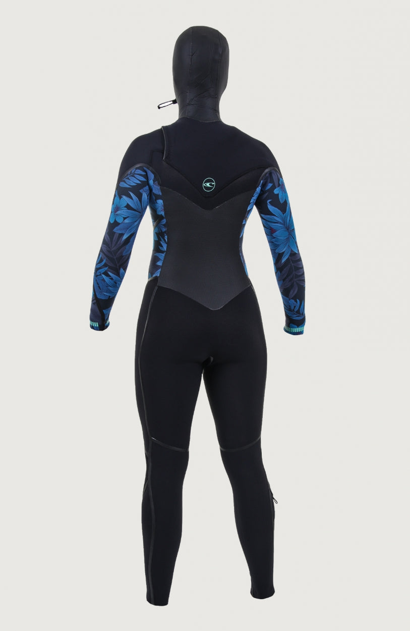 Psycho Tech 6/4mm Chest Zip Hood Full Wetsuit | Black