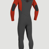 Hyperfreak 5/4mm Chest Zip Full Wetsuit | RAVEN/RAVEN/FIRE RED