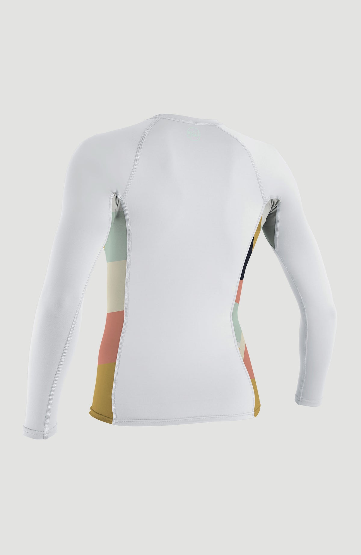 Side Print Long Sleeve Rash Guard | WHITE/JASMINE