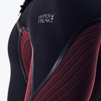 Hyperfreak Fire 4/3mm Chest Zip Full Wetsuit | BLACK/DARK RED