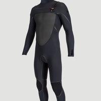 Psycho Tech 6/4mm Chest Zip Full Wetsuit mit Haube | BLACK/BLACK