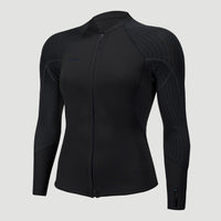 Hyperfreak 2/1.5mm Front Zip Wetsuit Jacket | BLACK/BLACK