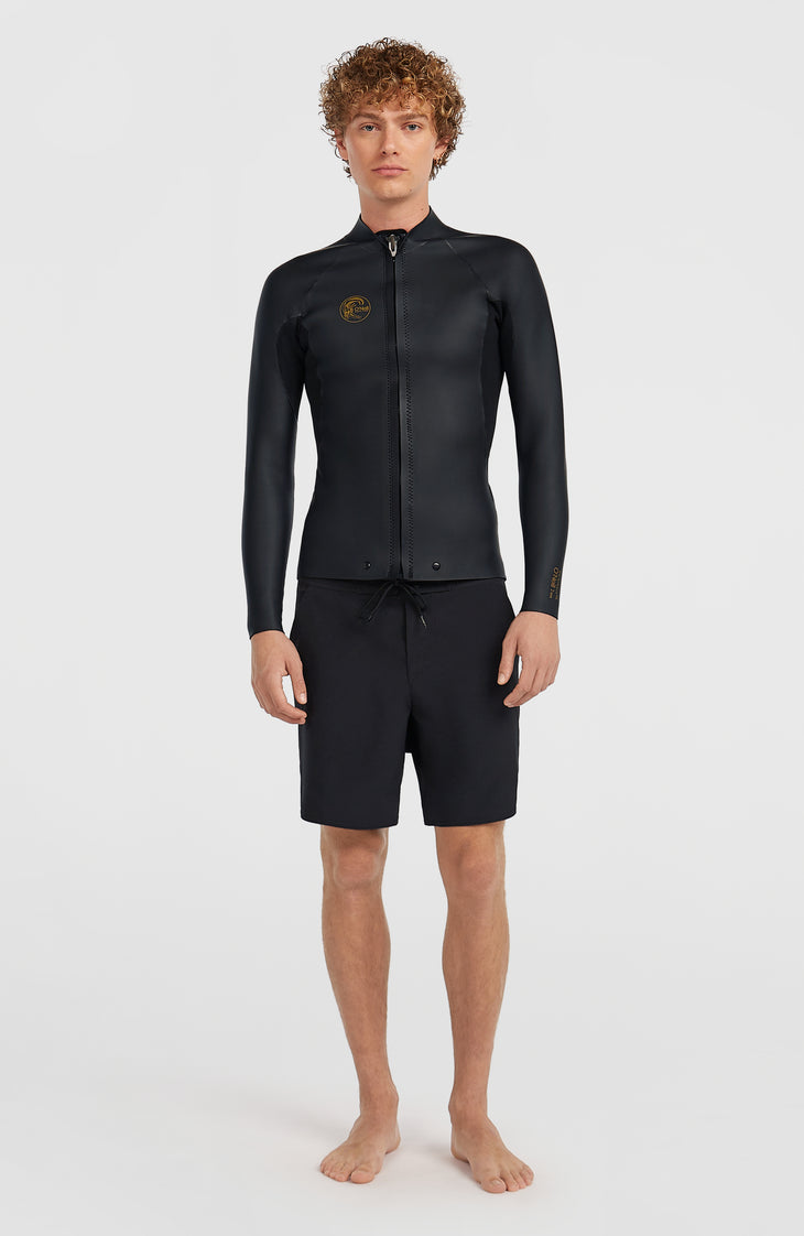 O'Riginals 2mm Beavertail Full Zip Wetsuit Jacket | BLACK/BLACK