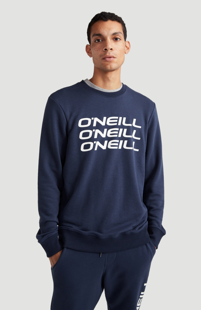 Triple Stack Crew Sweatshirt | Ink Blue -A