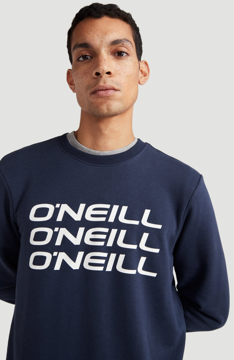 Triple Stack Crew Sweatshirt | Ink Blue -A