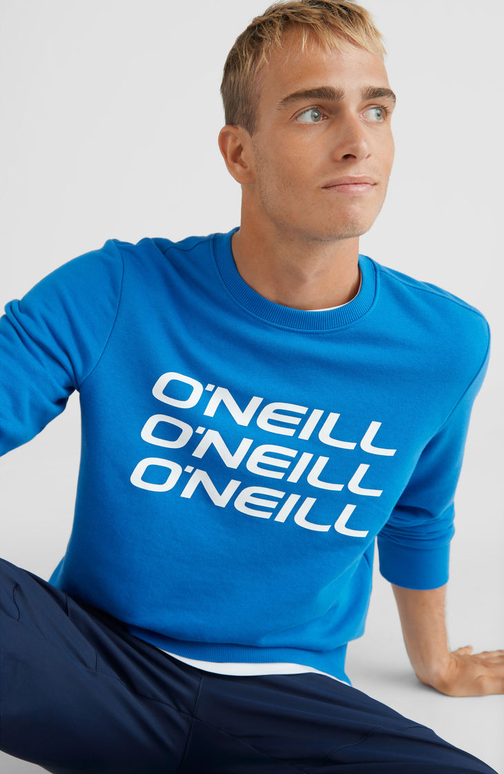 Triple Stack Crew Sweatshirt | Victoria Blue -A