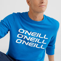Triple Stack Crew Sweatshirt | Victoria Blue -A