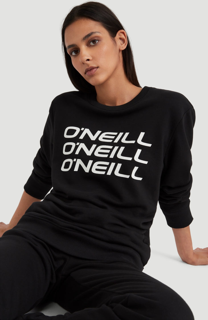 Triple Stack Crew Sweatshirt | BlackOut - A