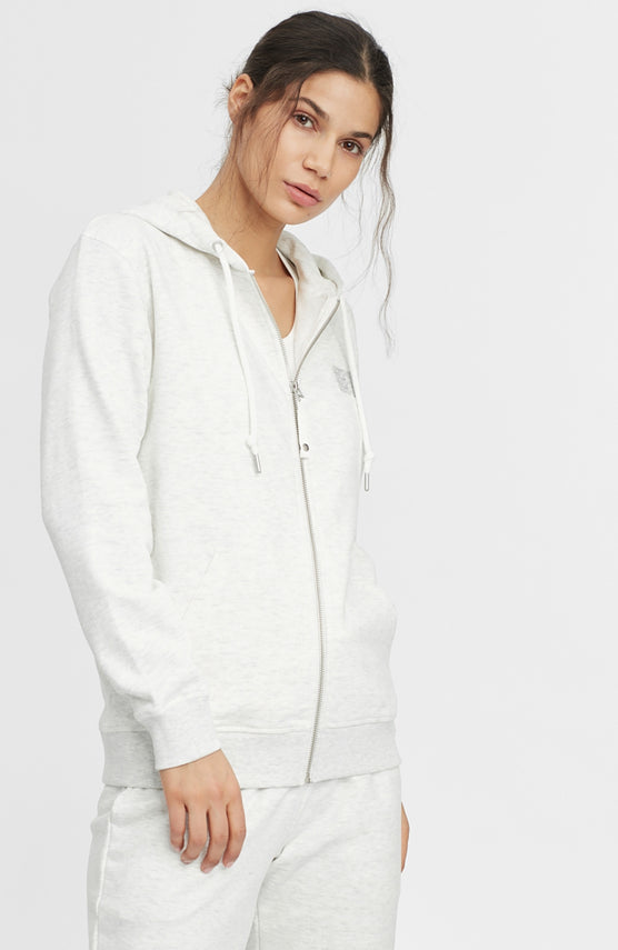 Triple Stack Full Zip Kapuzenpullover | White Melee