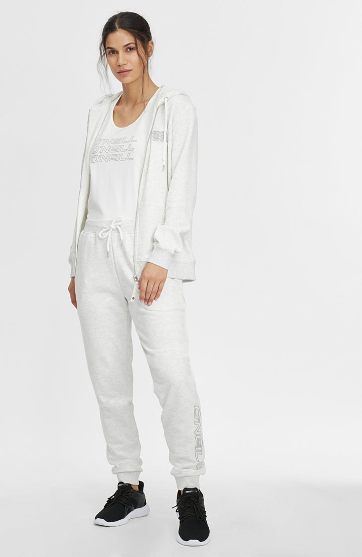 Triple Stack Full Zip Kapuzenpullover | White Melee