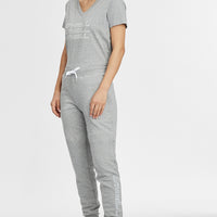 High Waist Jogginghose | Silver Melee -A