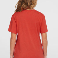 Essentials T-Shirt mit V-Ausschnitt | Sunrise Red