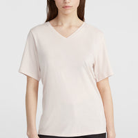 Essentials T-Shirt mit V-Ausschnitt | Peach Whip