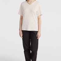 Essentials T-Shirt mit V-Ausschnitt | Peach Whip