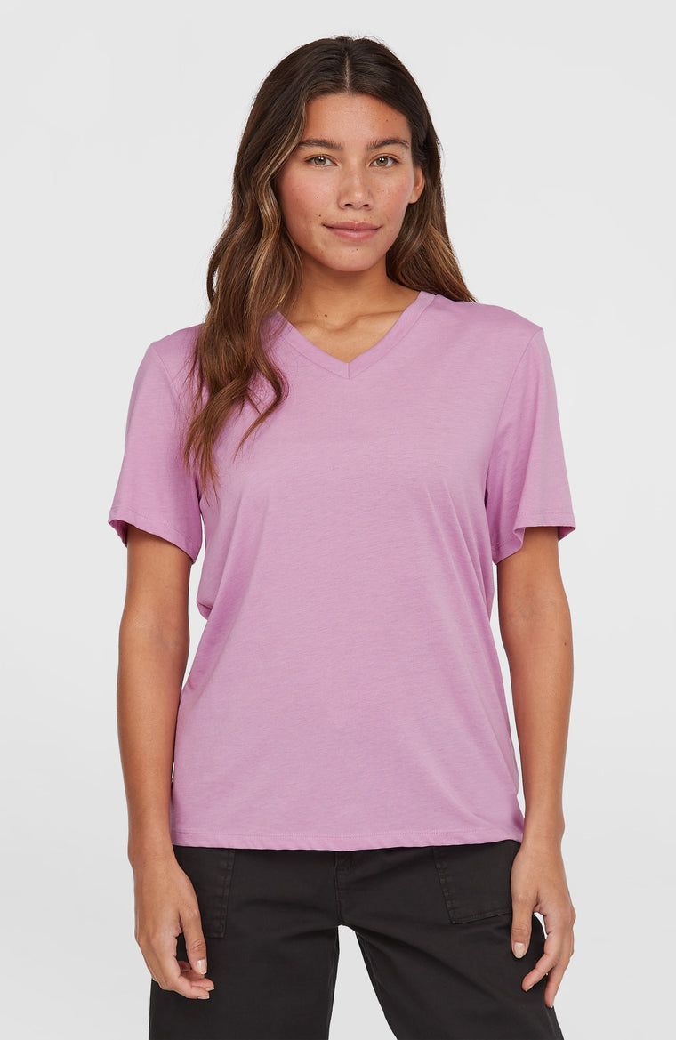 Essentials T-Shirt mit V-Ausschnitt | Violet Tulle