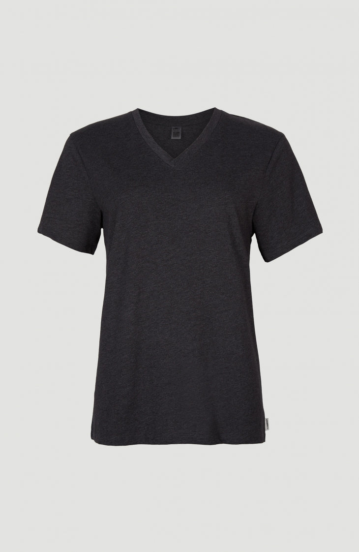 Essentials T-Shirt mit V-Ausschnitt | Black Out