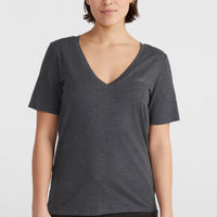 Essentials T-Shirt mit V-Ausschnitt | Black Out