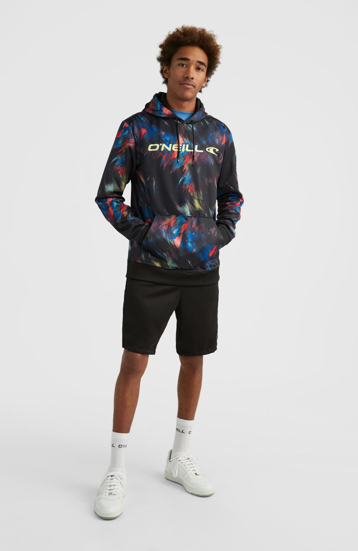 Rutile Fleece-Hoodie | Black Future Fade